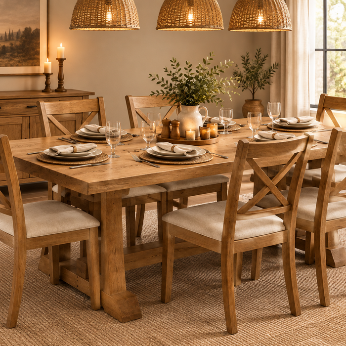 Wooden dining room table