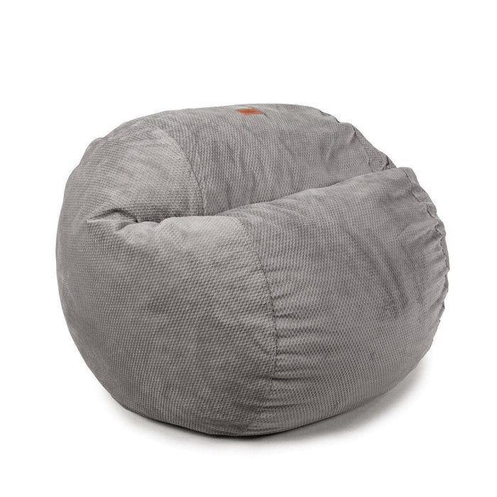 CordaRoy's Full Chenille bean bag chair in Charcoal - Haley Furniture & Appliance Texas