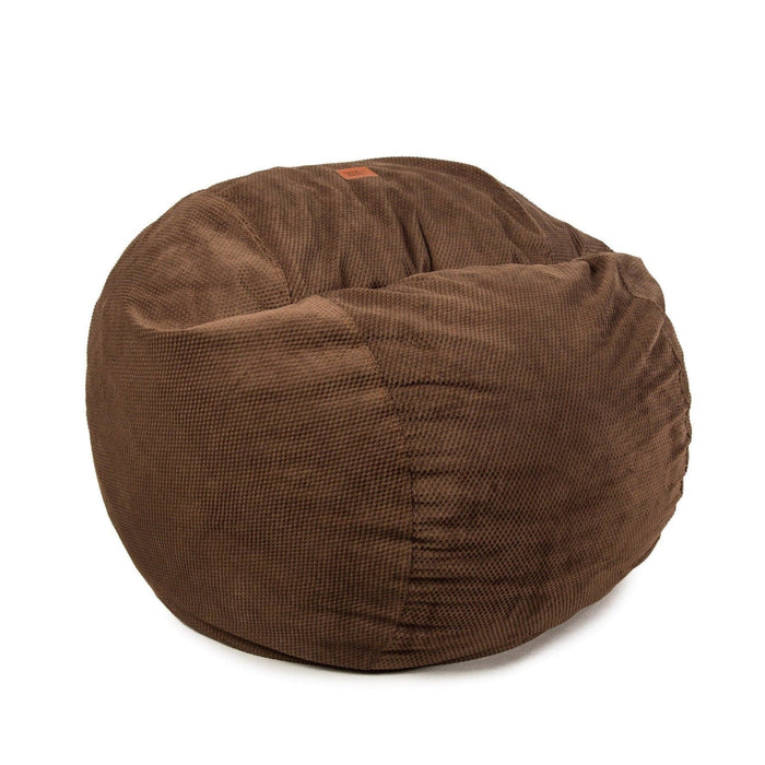CordaRoy's Full Chenille bean bag chair in Espresso - Haley Furniture & Appliance Texas