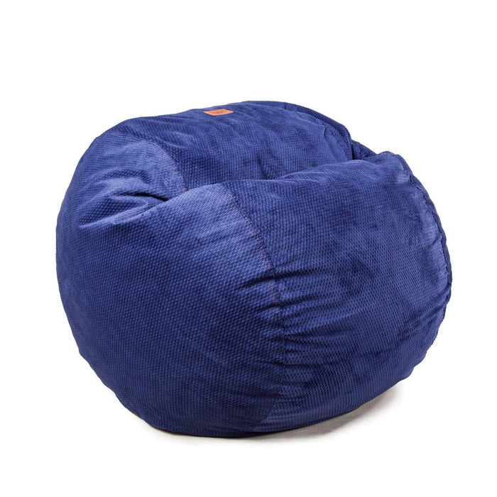 CordaRoy's Full Chenille bean bag chair in Navy - Haley Furniture & Appliance Texas