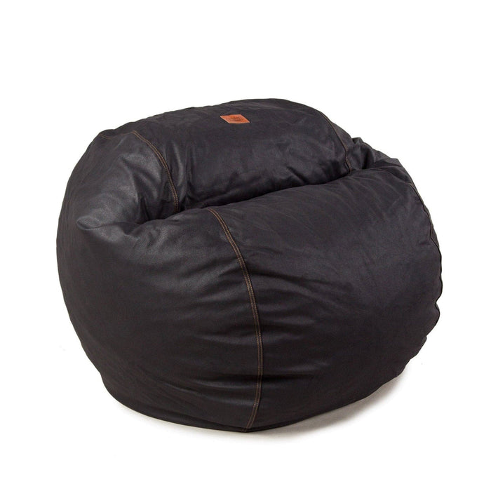 CordaRoy's Full Faux Leather bean bag chair in Black - Haley Furniture & Appliance Texas