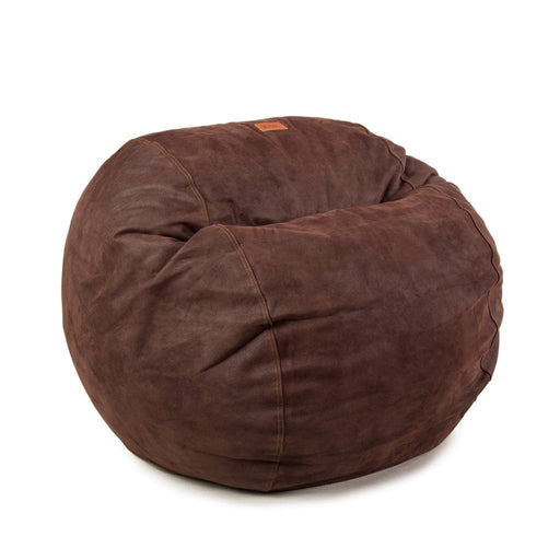 CordaRoy's Full Faux Leather bean bag chair in Coffee - Haley Furniture & Appliance Texas
