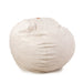CordaRoy's Full Faux Leather bean bag chair in Ivory - Haley Furniture & Appliance Texas