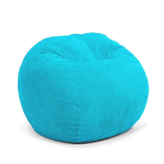 CordaRoy's Full Plush Corduroy bean bag chair in Cyan - Haley Furniture & Appliance Texas