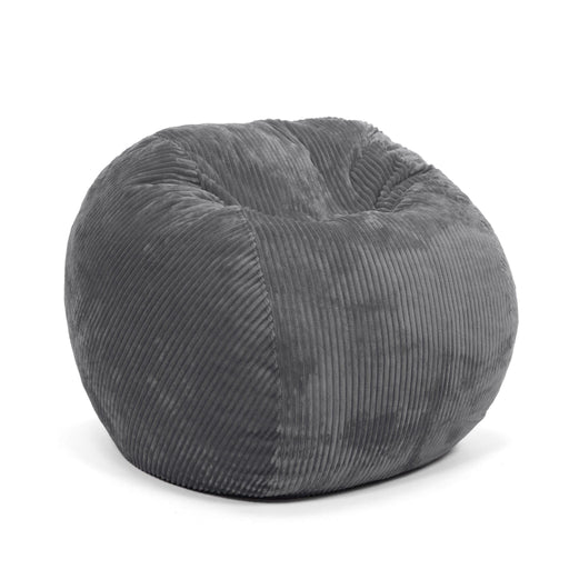 CordaRoy's Full Plush Corduroy bean bag chair in Gray - Haley Furniture & Appliance Texas