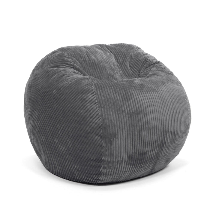 CordaRoy's Full Plush Corduroy bean bag chair in Gray - Haley Furniture & Appliance Texas