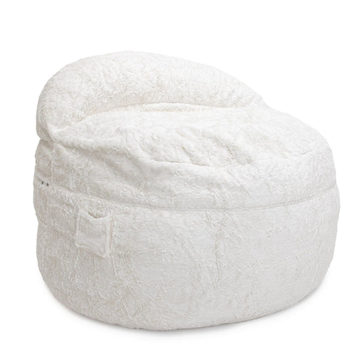 CordaRoy's Adult Bean Bag Chair  - Full - NEST Faux Fur bean bag chair in White - Haley Furniture & Appliance Texas