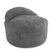 CordaRoy's Full NEST Terry Corduroy bean bag chair in Dark Gray - Haley Furniture & Appliance Texas