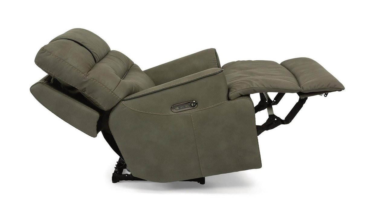 Flexsteel Brian Power Recliner with Power Headrest and Lumbar