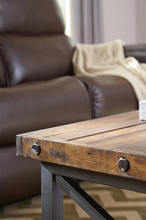 Flexsteel Carpenter Rectangular Coffee Table in Rustic Brown