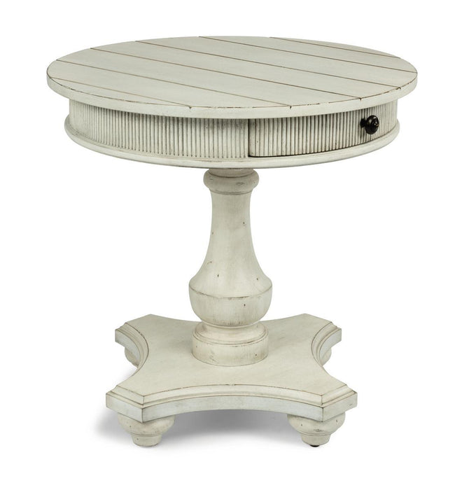 Flexsteel Harmony Round End Table in White