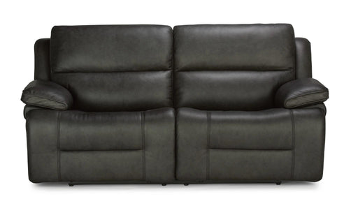 Flexsteel Latitudes Apollo Leather Power Reclining Sofa w/Power Headrests in Black image