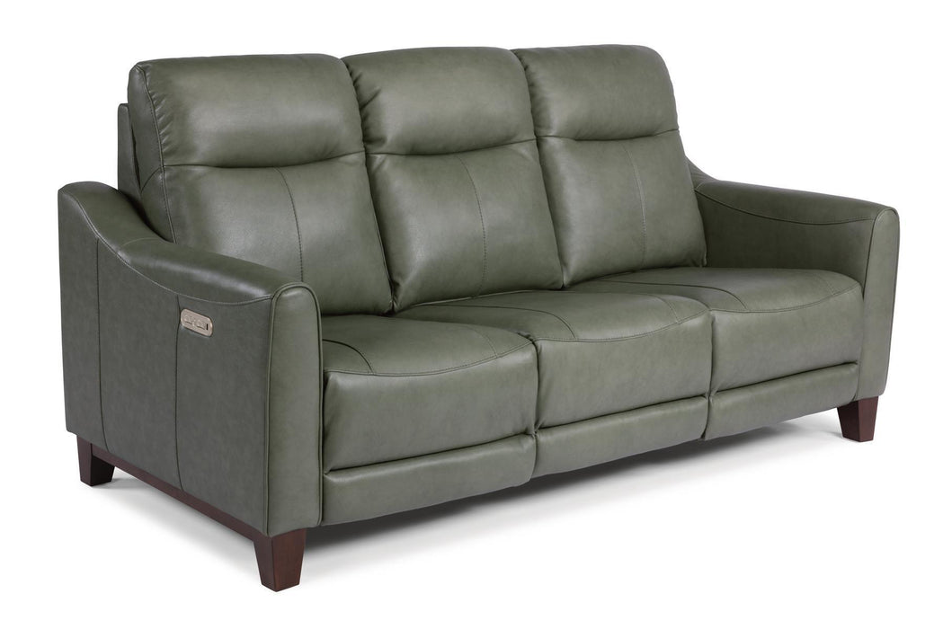 Flexsteel Latitudes Forte Leather Power Reclining Sofa w/Power Headrests