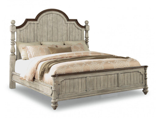 Flexsteel Wynwood Plymouth California King Poster Bed in Whitewash Wood image