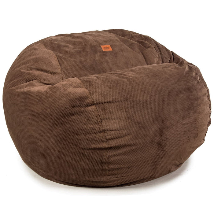 CordaRoy's King Chenille bean bag chair in Espresso - Haley Furniture & Appliance Texas