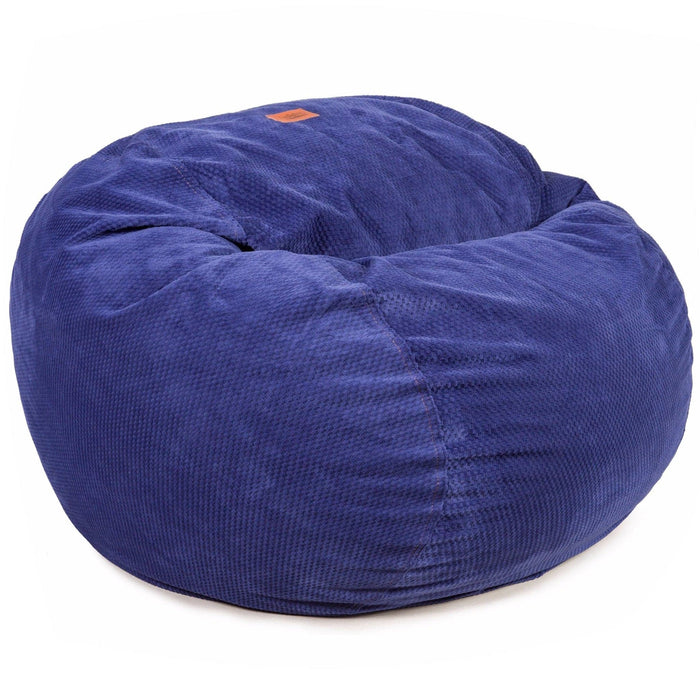 CordaRoy's King Chenille bean bag chair in Navy - Haley Furniture & Appliance Texas