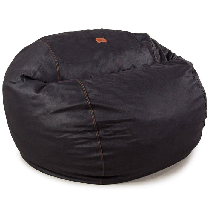 CordaRoy's King Faux Leather bean bag chair in Black - Haley Furniture & Appliance Texas