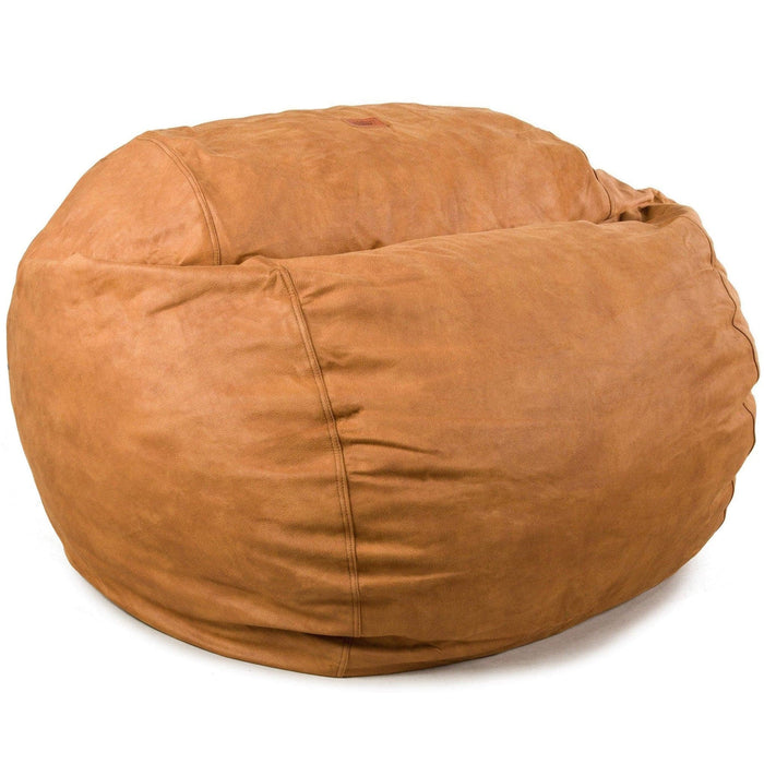 CordaRoy's King Faux Leather bean bag chair in Cognac - Haley Furniture & Appliance Texas