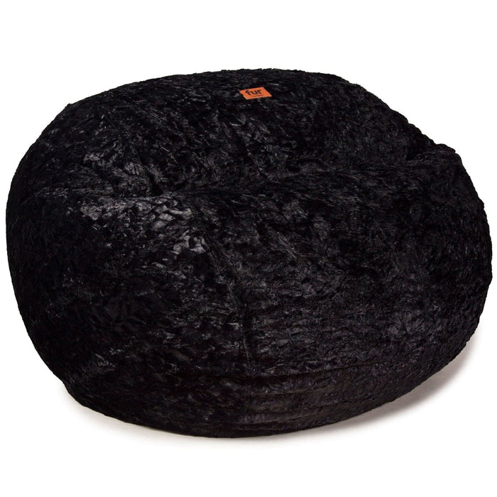 CordaRoy's King Faux Fur bean bag chair in Black - Haley Furniture & Appliance Texas