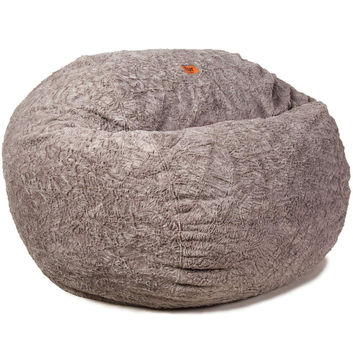 CordaRoy's King Faux Fur bean bag chair in Gray - Haley Furniture & Appliance Texas