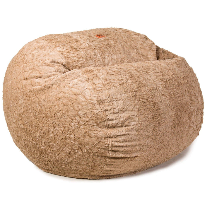 CordaRoy's King Faux Fur bean bag chair in Tan - Haley Furniture & Appliance Texas