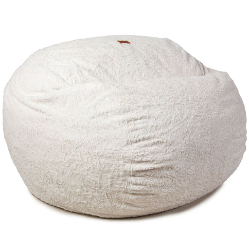 CordaRoy's King Faux Fur bean bag chair in White - Haley Furniture & Appliance Texas