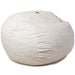 CordaRoy's King Faux Fur bean bag chair in White - Haley Furniture & Appliance Texas