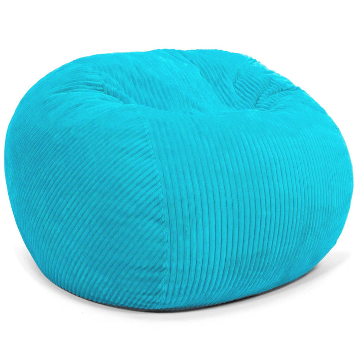 CordaRoy's King Plush Corduroy bean bag chair in Cyan - Haley Furniture & Appliance Texas