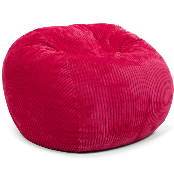 CordaRoy's King Plush Corduroy bean bag chair in Fuchsia - Haley Furniture & Appliance Texas