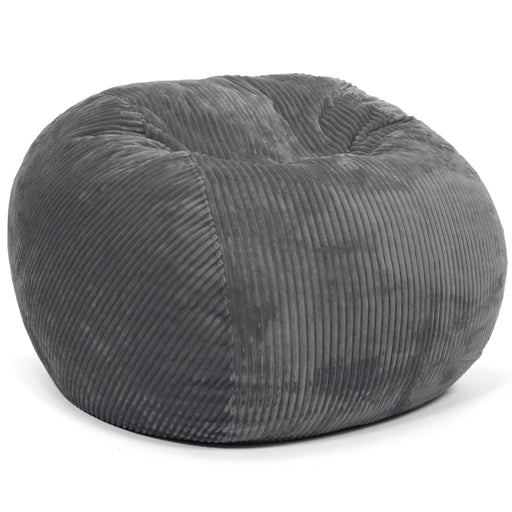 CordaRoy's King Plush Corduroy bean bag chair in Gray - Haley Furniture & Appliance Texas