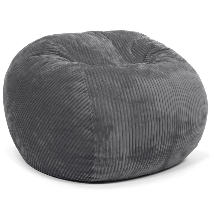 CordaRoy's King Plush Corduroy bean bag chair in Gray - Haley Furniture & Appliance Texas