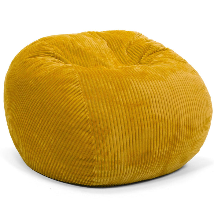 CordaRoy's King Plush Corduroy bean bag chair in Saffron - Haley Furniture & Appliance Texas