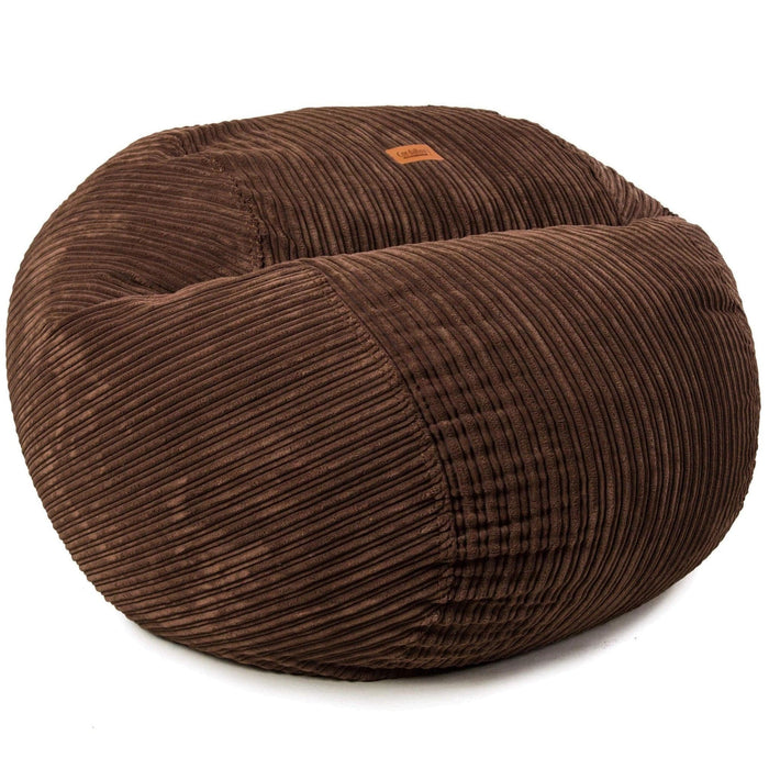 CordaRoy's King Terry Corduroy bean bag chair in Espresso - Haley Furniture & Appliance Texas