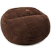 CordaRoy's King Terry Corduroy bean bag chair in Espresso - Haley Furniture & Appliance Texas