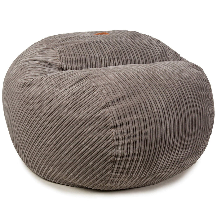 CordaRoy's King Terry Corduroy bean bag chair in Gray - Haley Furniture & Appliance Texas