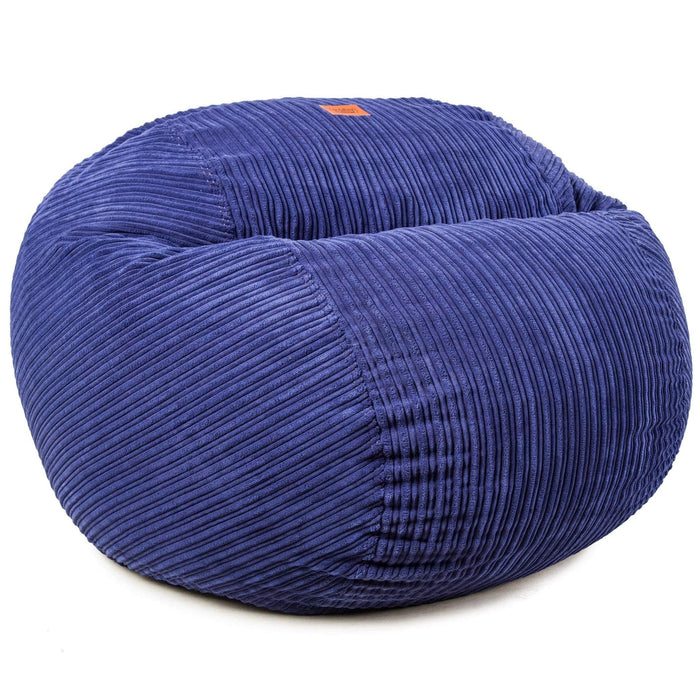 CordaRoy's King Terry Corduroy bean bag chair in Navy - Haley Furniture & Appliance Texas