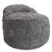 CordaRoy's King NEST Faux Fur bean bag chair in Gray - Haley Furniture & Appliance Texas