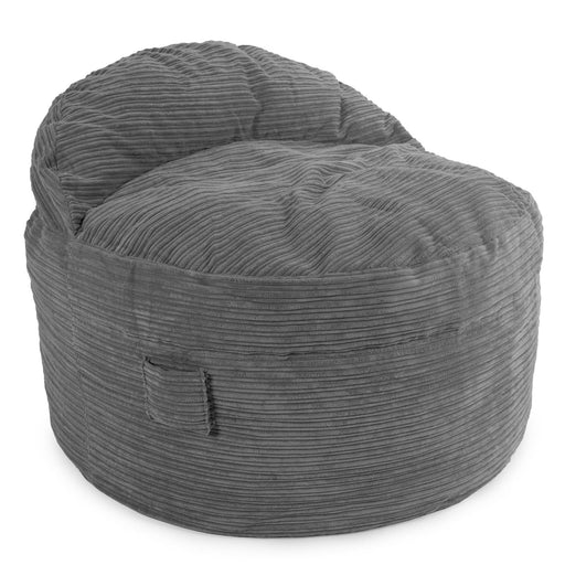 CordaRoy's King NEST Terry Corduroy bean bag chair in Dark Gray - Haley Furniture & Appliance Texas