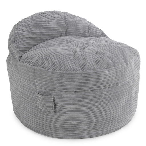 CordaRoy's King NEST Terry Corduroy bean bag chair in Light Gray - Haley Furniture & Appliance Texas