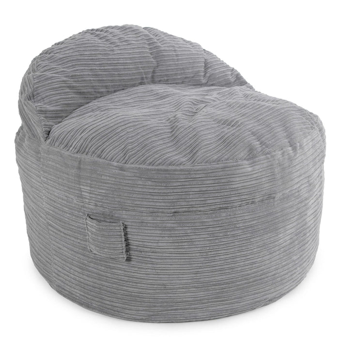 CordaRoy's King NEST Terry Corduroy bean bag chair in Light Gray - Haley Furniture & Appliance Texas