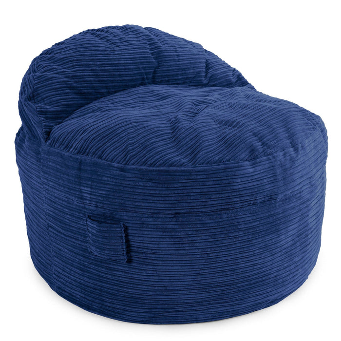 CordaRoy's King NEST Terry Corduroy bean bag chair in Navy - Haley Furniture & Appliance Texas