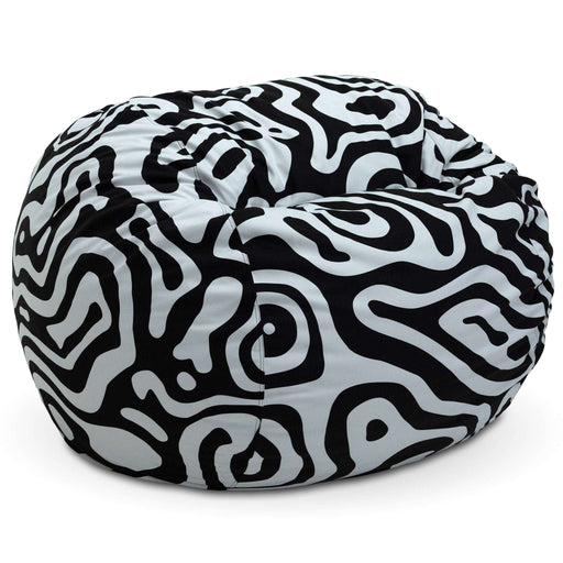 CordaRoy's The Nines Bean Bag bean bag chair in Nines Black and White - Haley Furniture & Appliance Texas