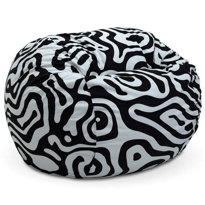 CordaRoy's The Nines Bean Bag bean bag chair in Nines Black and White - Haley Furniture & Appliance Texas