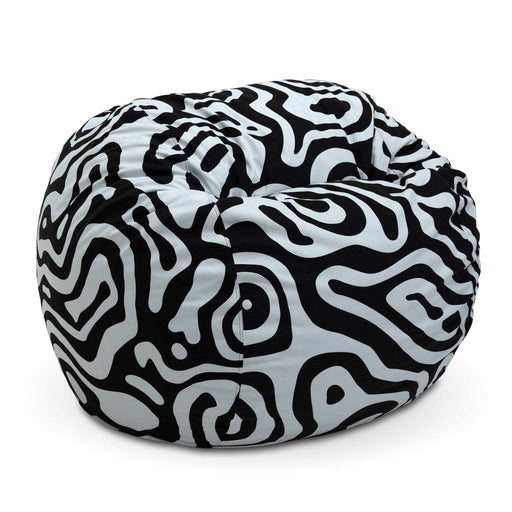 CordaRoy's The Nines Bean Bag bean bag chair in Nines Black and White - Haley Furniture & Appliance Texas