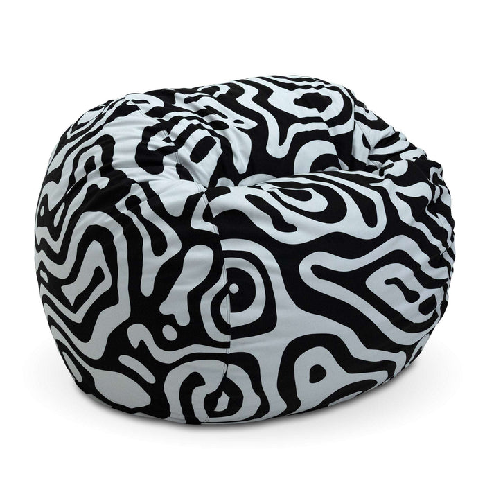CordaRoy's The Nines Bean Bag bean bag chair in Nines Black and White - Haley Furniture & Appliance Texas
