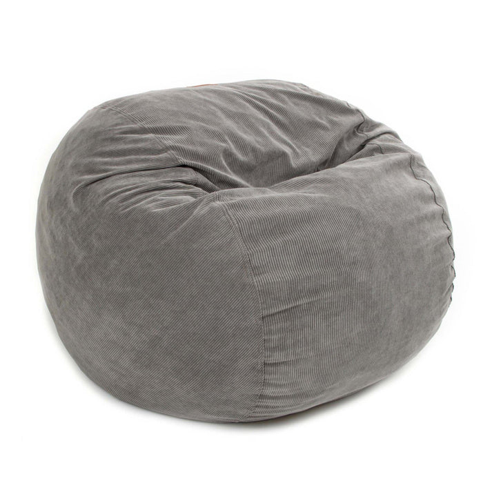 CordaRoy's Queen Corduroy bean bag chair in Gray - Haley Furniture & Appliance Texas