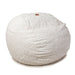 CordaRoy's Queen Faux Fur bean bag chair in White - Haley Furniture & Appliance Texas