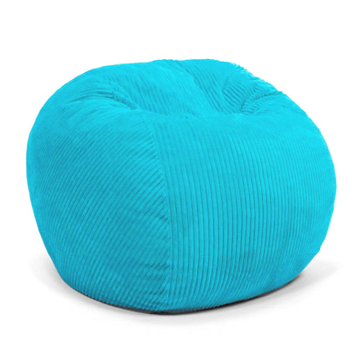 CordaRoy's Queen Plush Corduroy bean bag chair in Cyan - Haley Furniture & Appliance Texas