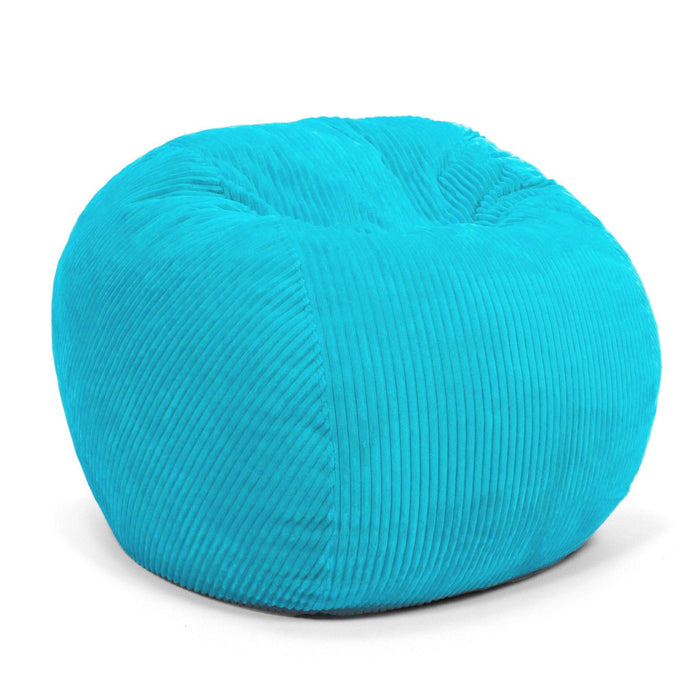 CordaRoy's Queen Plush Corduroy bean bag chair in Cyan - Haley Furniture & Appliance Texas