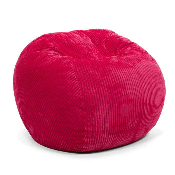 CordaRoy's Queen Plush Corduroy bean bag chair in Fuchsia - Haley Furniture & Appliance Texas